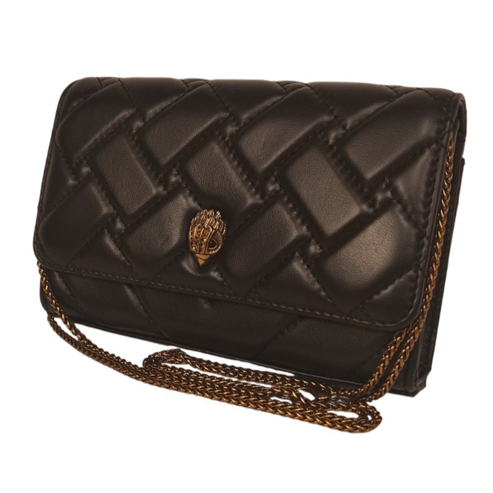 Kurt Geiger Extra Mini Quilted Black Leather Kensington Clutch/Shoulder/Xbody